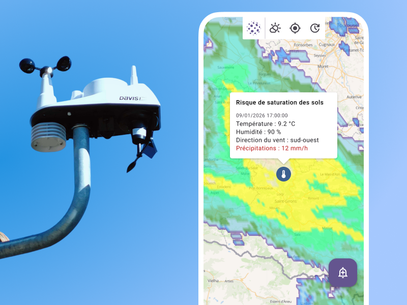 Kalisio intègre Weatherlink dans Kalisio Maps pour la météo locale
