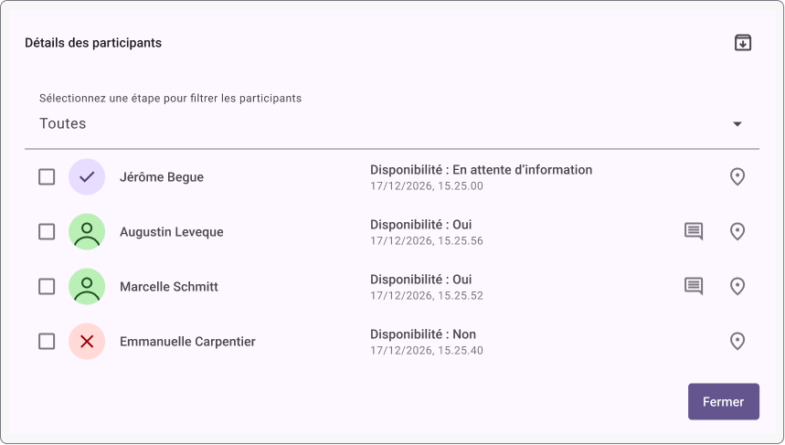 Crisis - appel des intervenants